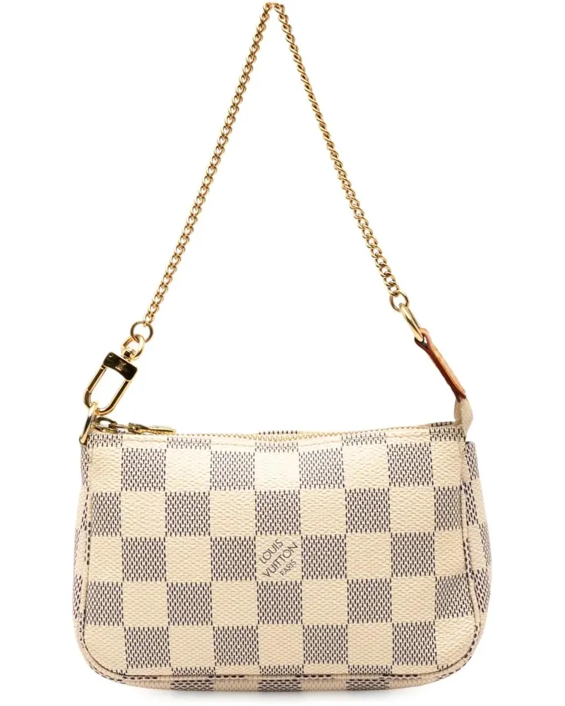 Louis Vuitton Crossbody Bags Damier Azur Mini Pochette Accessoires weiß Weiß