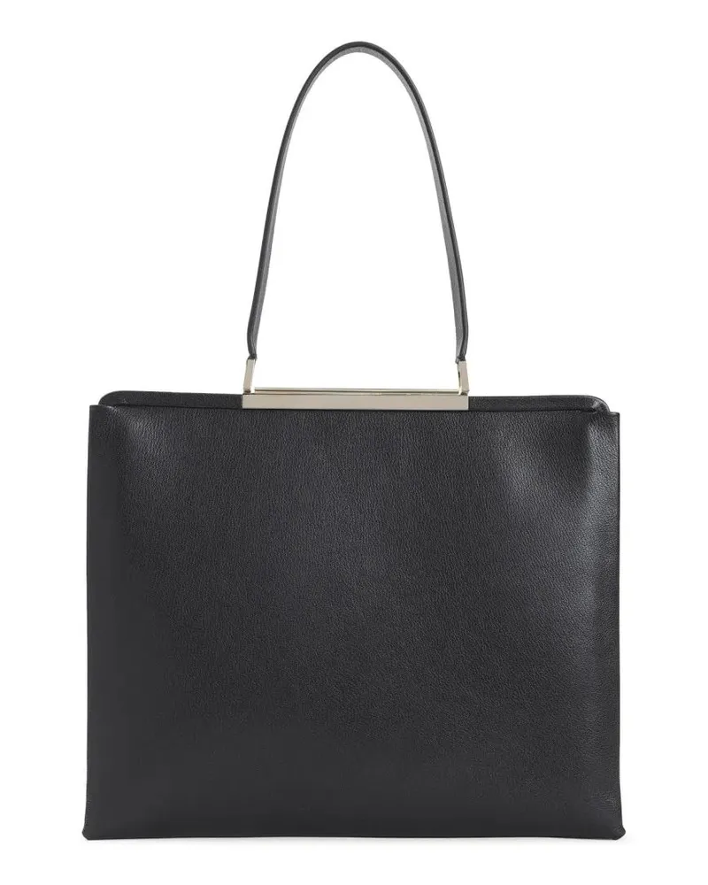 Tom Ford Shopper & Totes Rectangular Smooth Goat Leather Handbag With Polis schwarz Schwarz