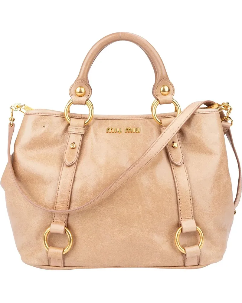 Miu Miu Crossbody Bags  Classic Leather City Handbag beige Beige