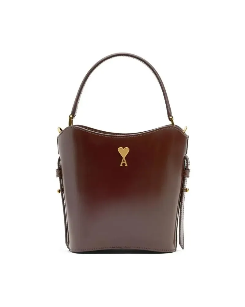 AMI Paris Hobo Bags Leather Shoulder Bag braun Braun