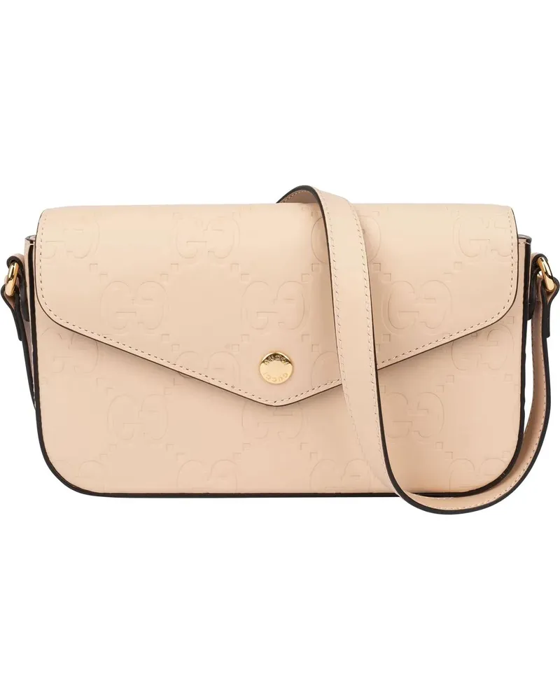 Gucci Crossbody Bags  Leather GG Monogram Twice Crossbody Bag beige Beige