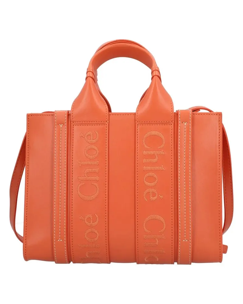 Chloé Shopper & Totes Small Woody Tote Bag Orange orange Orange