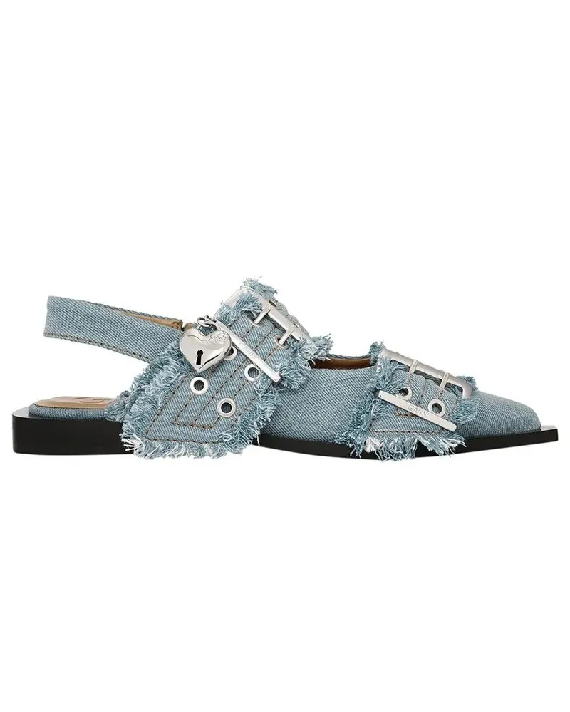 Ganni Espadrilles schoenen denim blau Blau