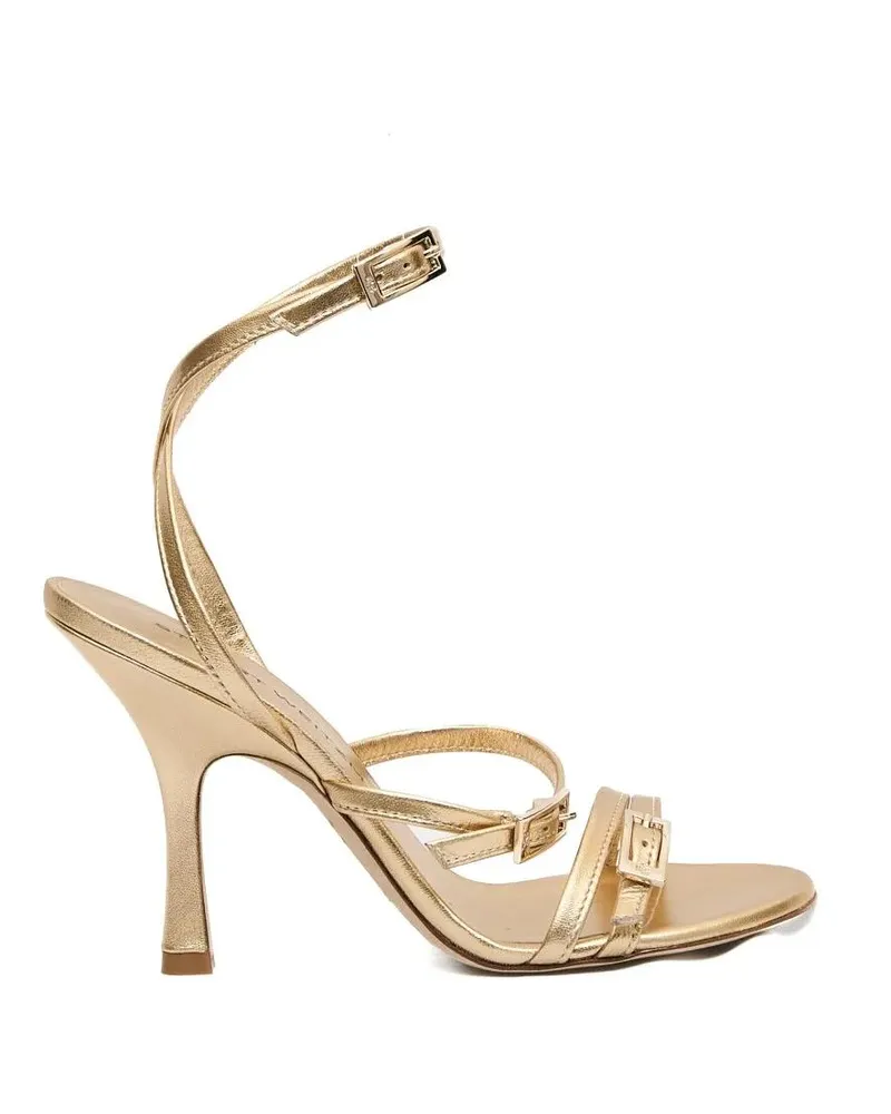 Stuart Weitzman Sandalen Gold Sandal Straps Heel 100Mm goldfarben 