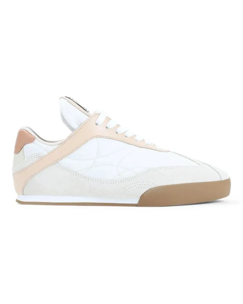 Chloé Low-Top Sneaker Premium Leather Sneakers With Textured Finish weiß Weiß
