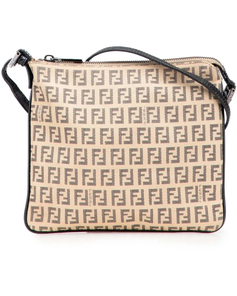 Fendi Hobo Bags Zucchino Canvas Crossbody braun Braun