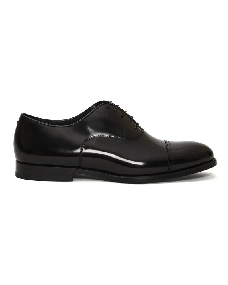 Doucal´s Cap Toe Oxford Shoes With Polished Finish schwarz Schwarz