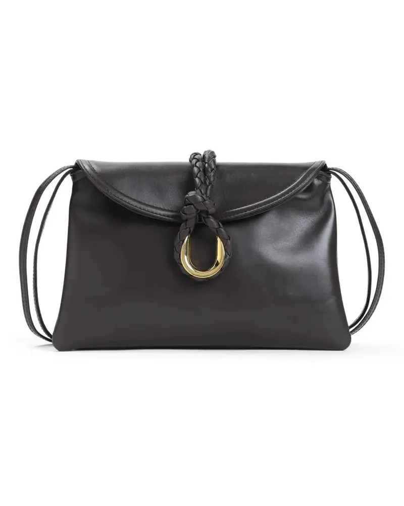 Bottega Veneta Crossbody Bags Brown Braided Detail Handbag braun Braun