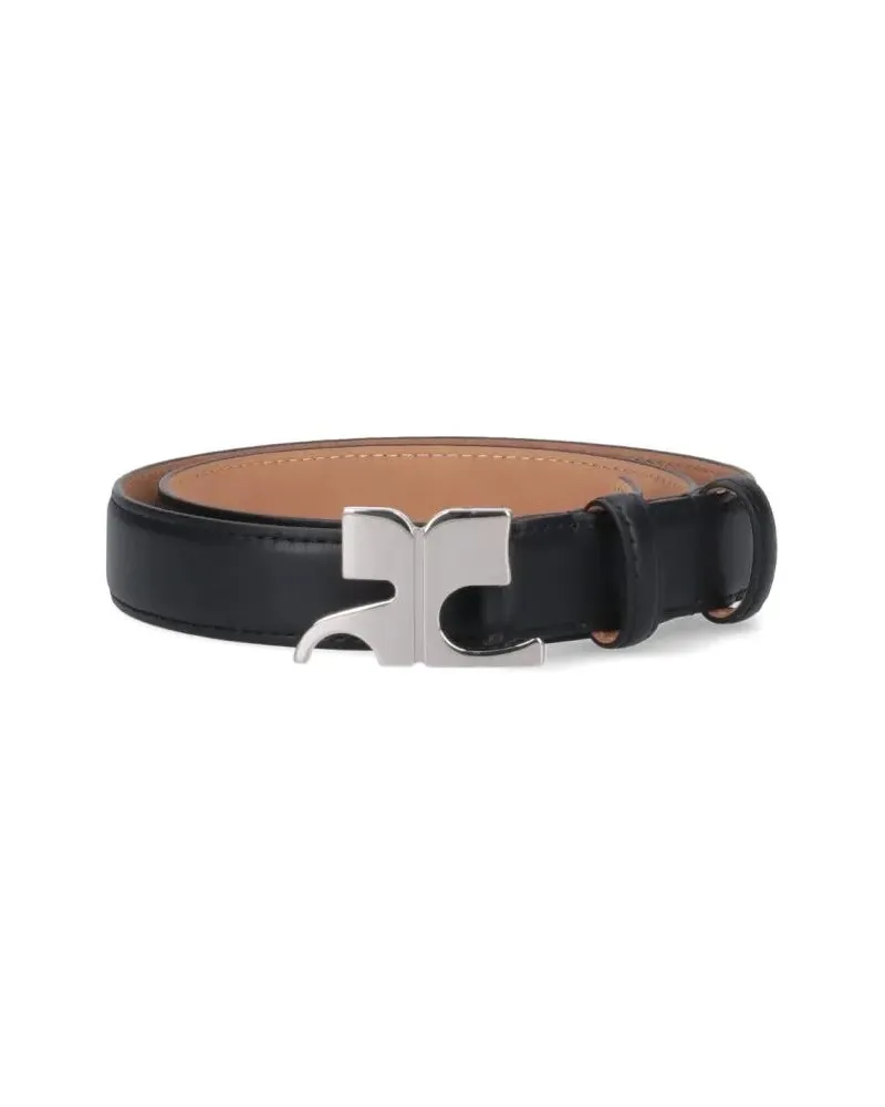 Courrèges Gürtel Logo Belt – Black schwarz Schwarz