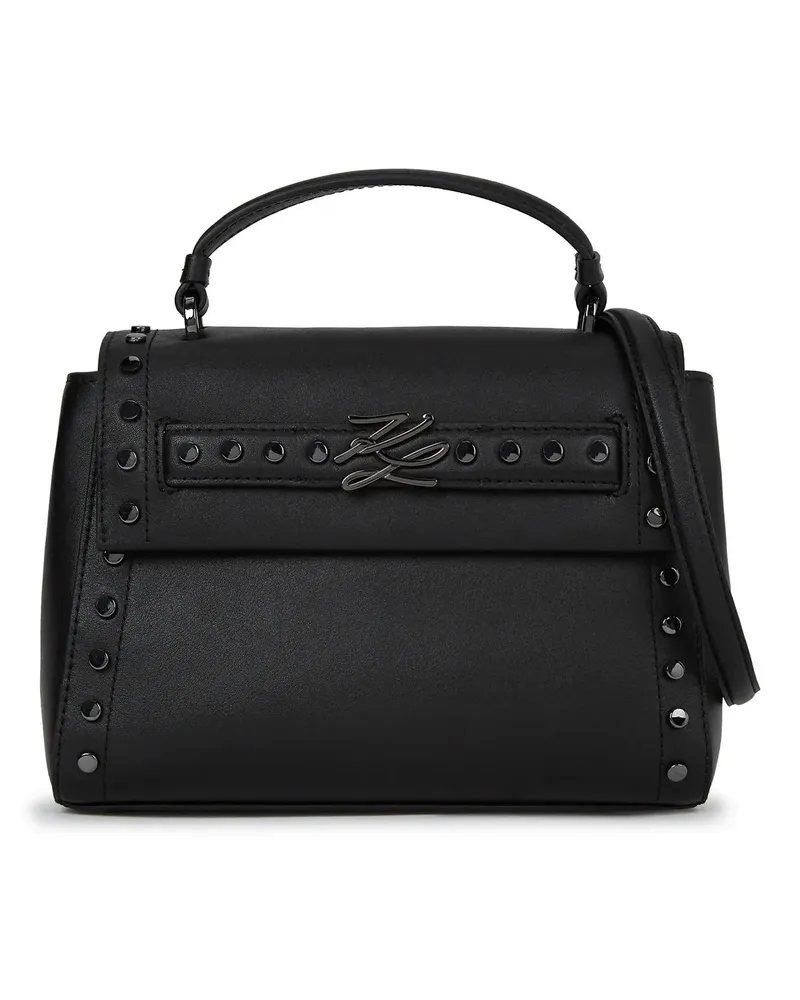 Karl Lagerfeld Crossbody Bags K/Autograph Tasche mit Nieten und Handgriff oben schwarz Schwarz