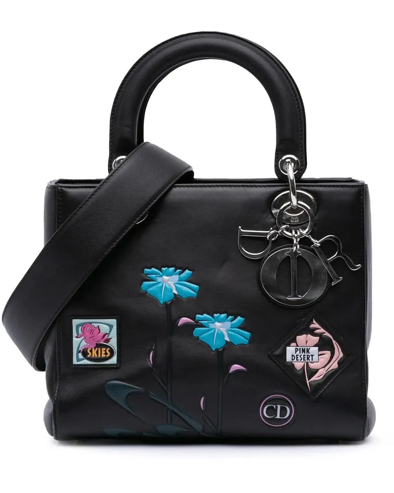 Dior Hobo Bags Medium Calfskin Paradise Lady Dior schwarz Schwarz