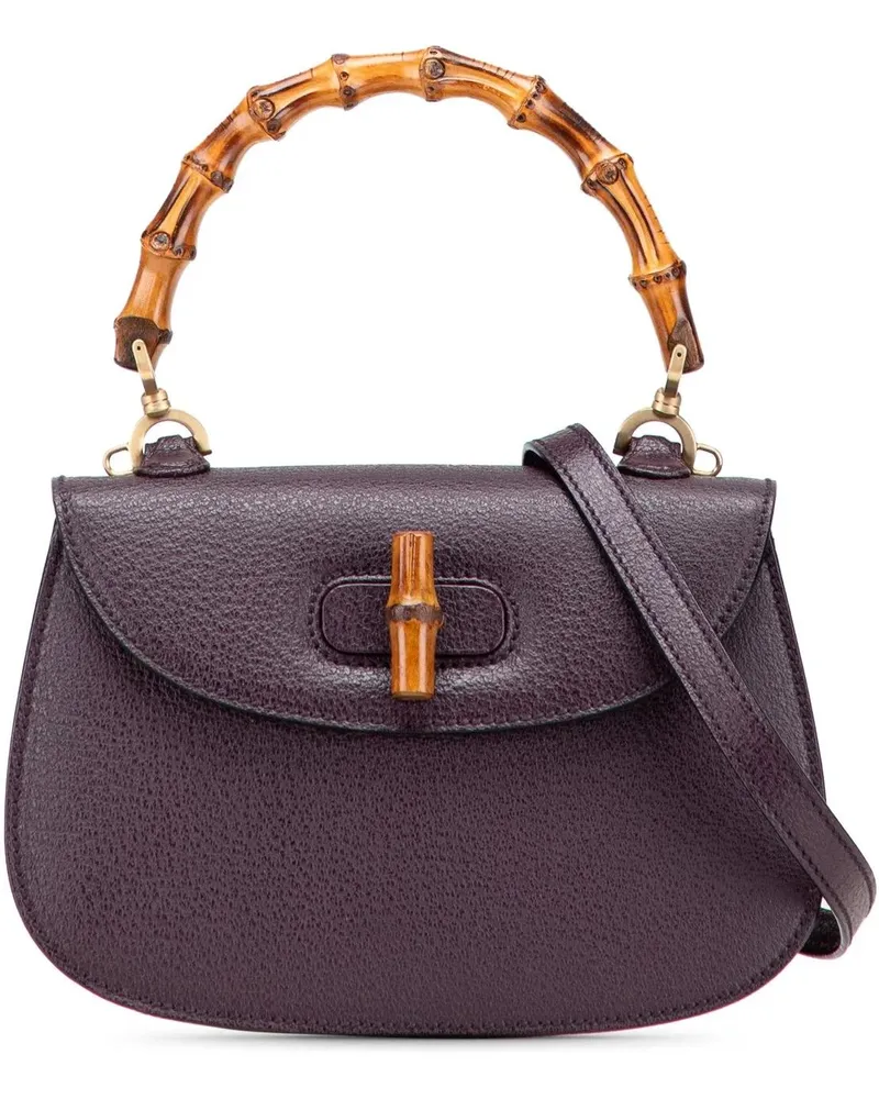 Gucci Hobo Bags Calfskin Bamboo Night orange Orange