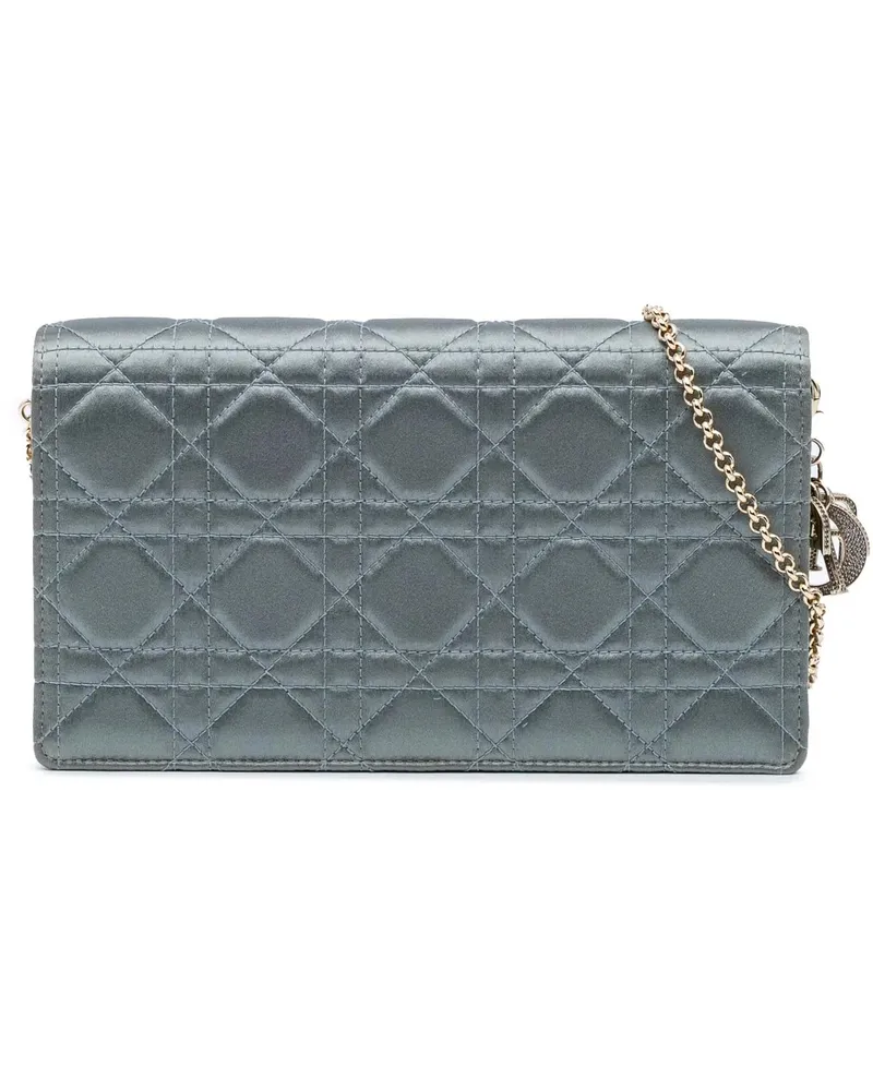 Dior Hobo Bags 2019 Silk Cannage Lady Dior Wallet On Chain blau Blau