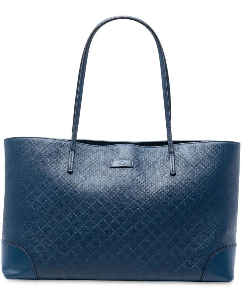 Gucci Shopper Leather Diamante Bright Hilary Lux Tote blau Blau