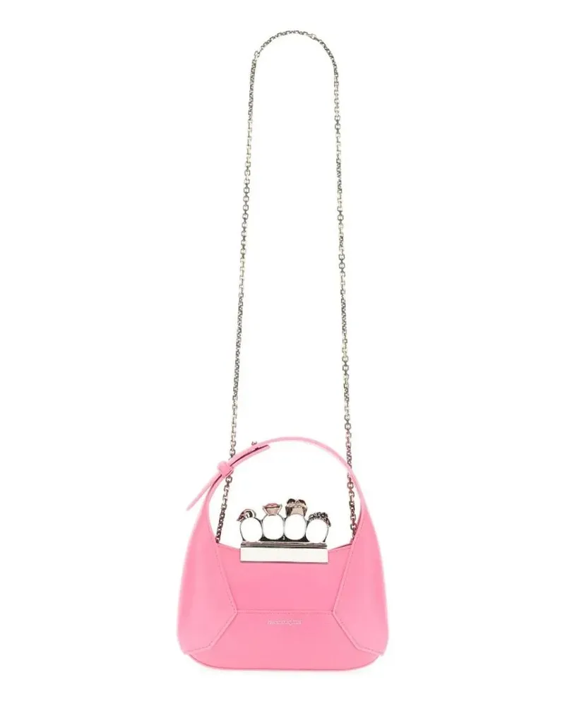 Alexander McQueen Hobo Bags Jewelled Mini Hobo Bag pink Rosa