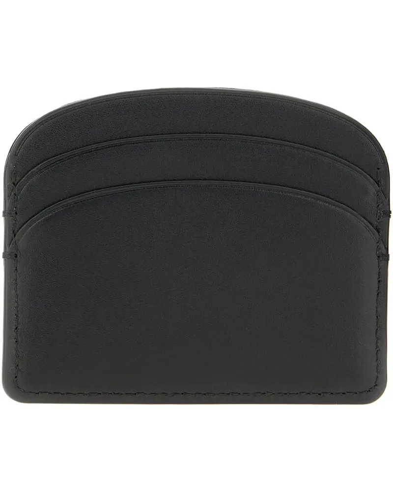 A.P.C. Portemonnaies Half-Moon Wallet With Multiple Card Slots schwarz Schwarz