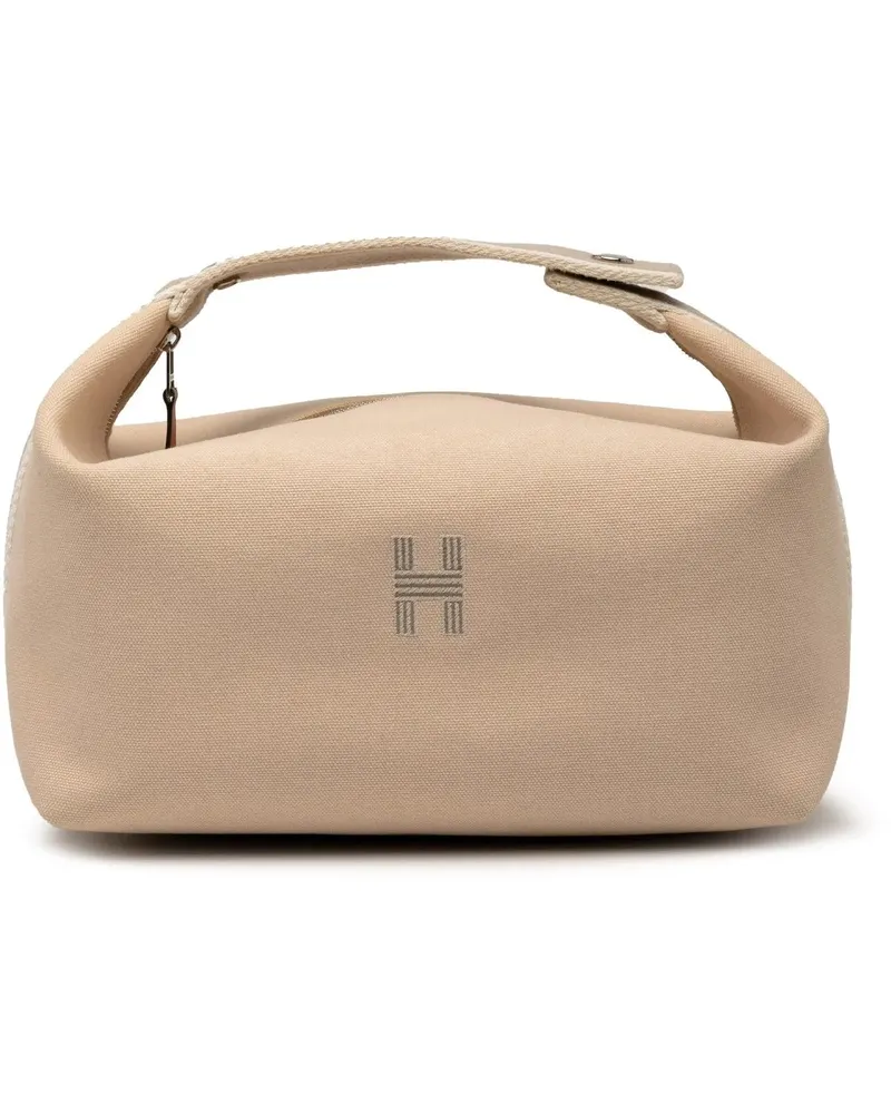 Hermès Kosmetiktaschen Small Toile Bride A Brac Case braun Braun