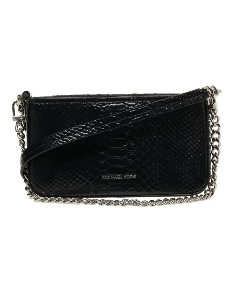 Michael Kors Hobo Bags Croco Shoulder Bag schwarz Schwarz