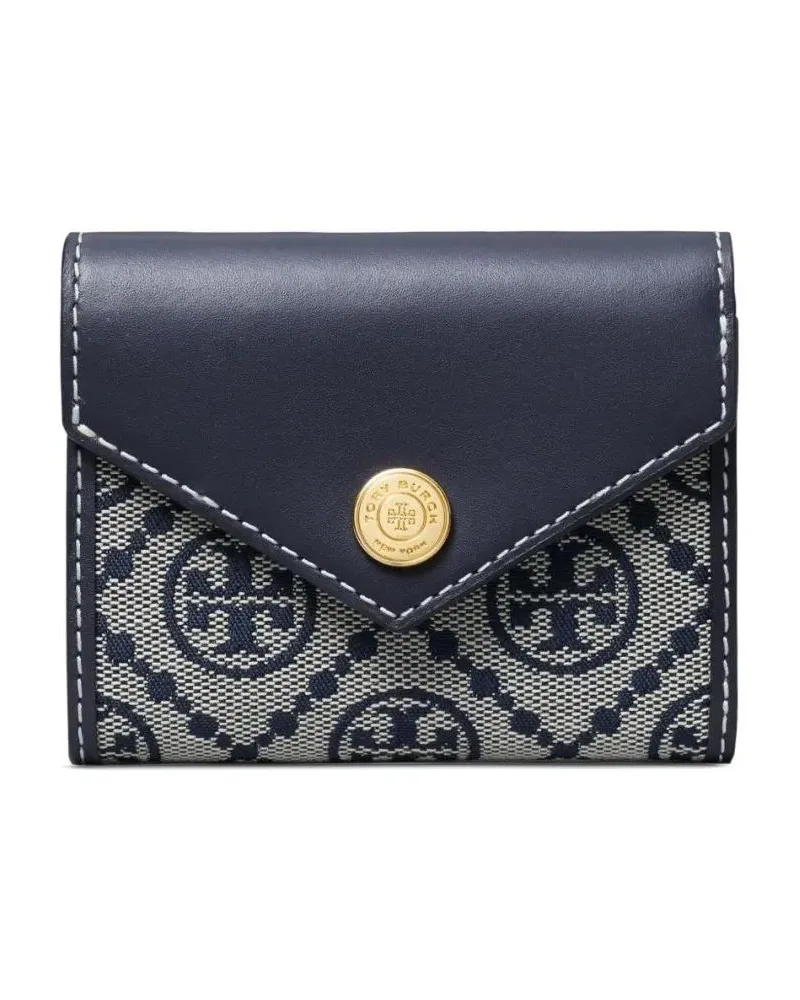 Tory Burch Portemonnaie Textured Blue Wallet blau Blau