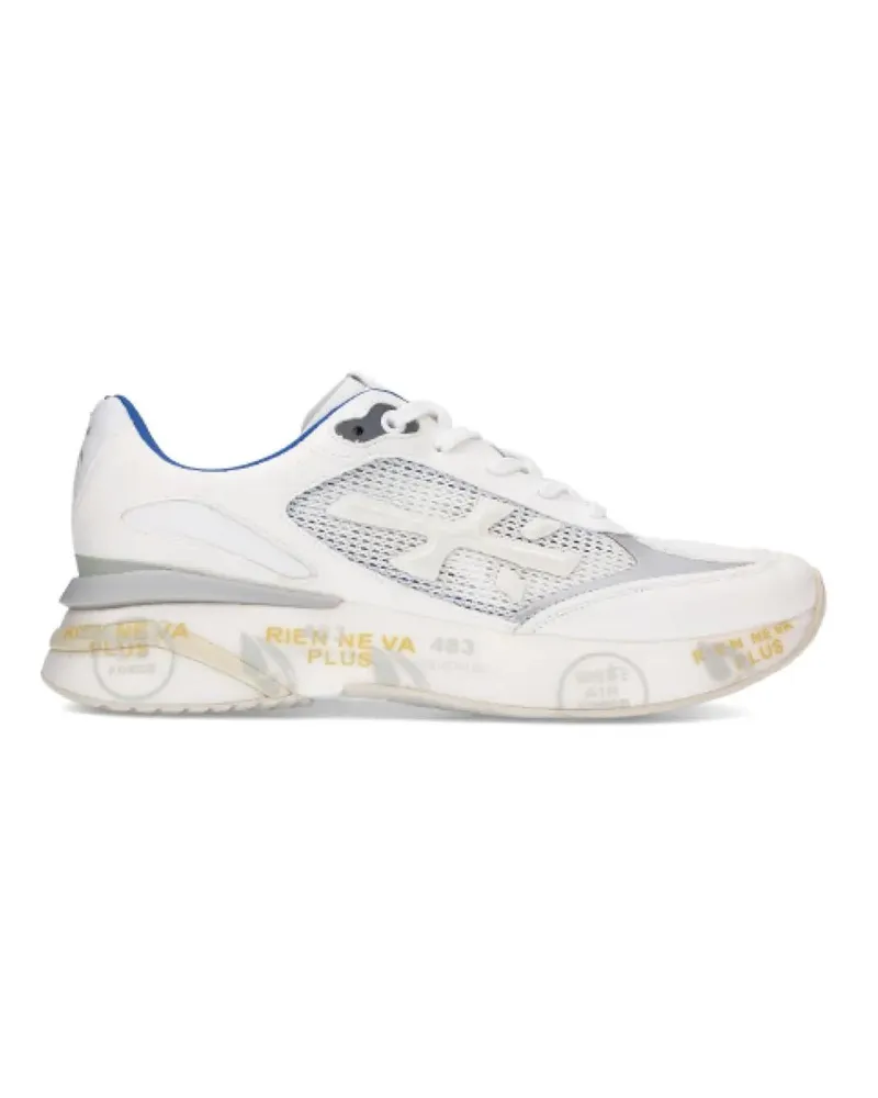 Premiata Low-Top Sneaker White Moerun Suede And Mesh Sneakers weiß Weiß