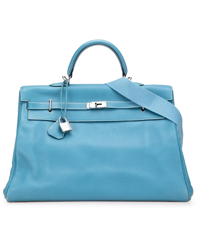 Hermès Weekender Clemence Kelly II Relax 50 Voyage blau Blau
