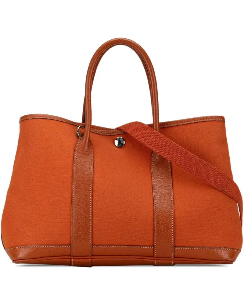 Hermès Crossbody Bags 2005 Toile and Negonda Garden Party 30 orange Orange