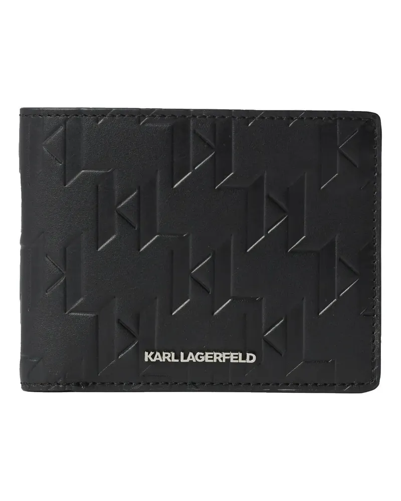 Karl Lagerfeld Portemonnaies K/LOOM FALTPORTEMONNAIE AUS LEDER schwarz Schwarz