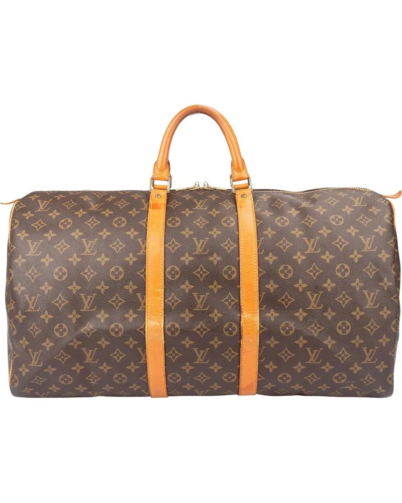 Louis Vuitton Crossbody Bags  Canvas Monogram Keepall 55 braun Braun