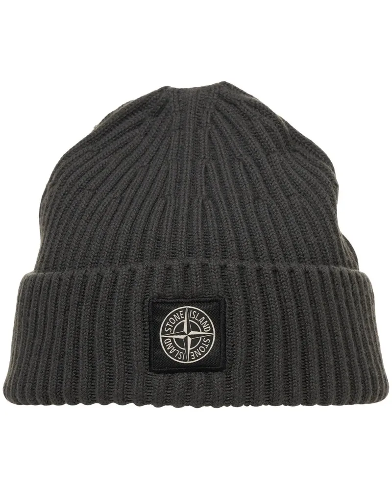 Stone Island Caps & Mützen Knit beanie with logopatch beige Beige