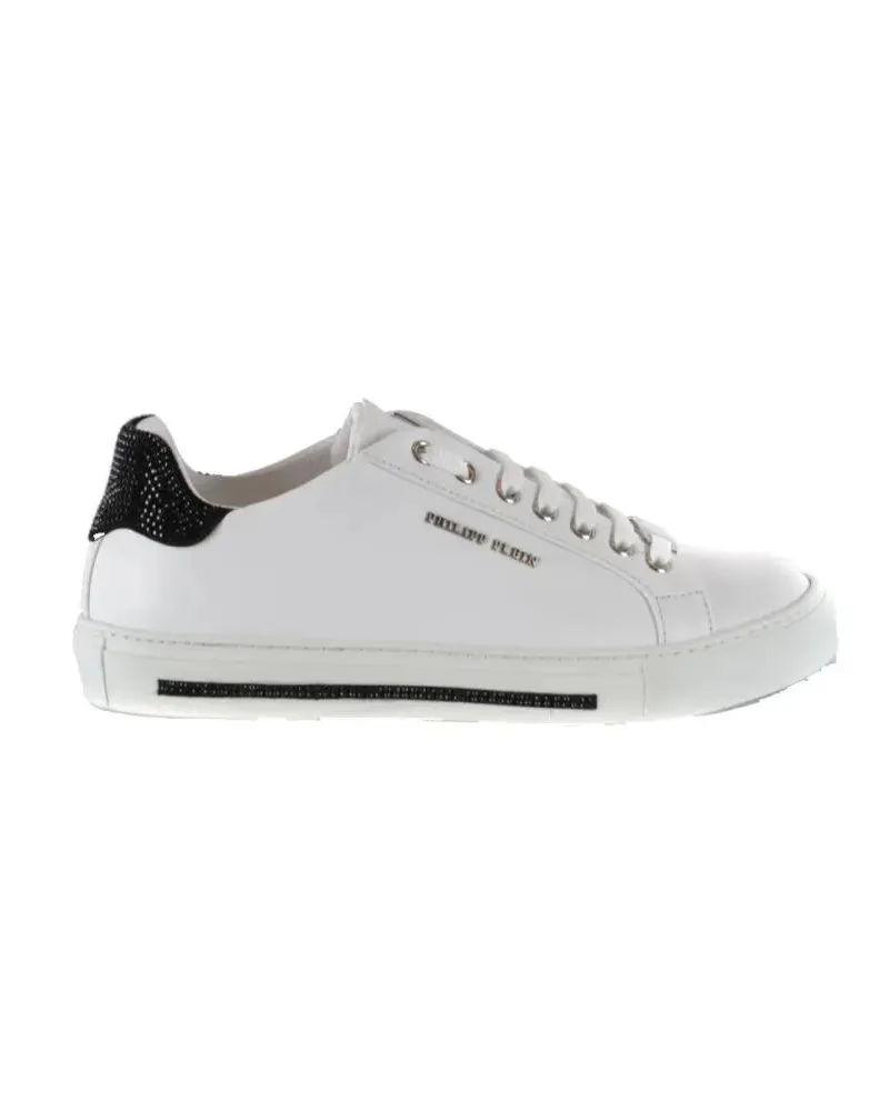 Philipp Plein Low-Top Sneaker Low-Top Sneakers With Smooth Leather Upper weiß Weiß