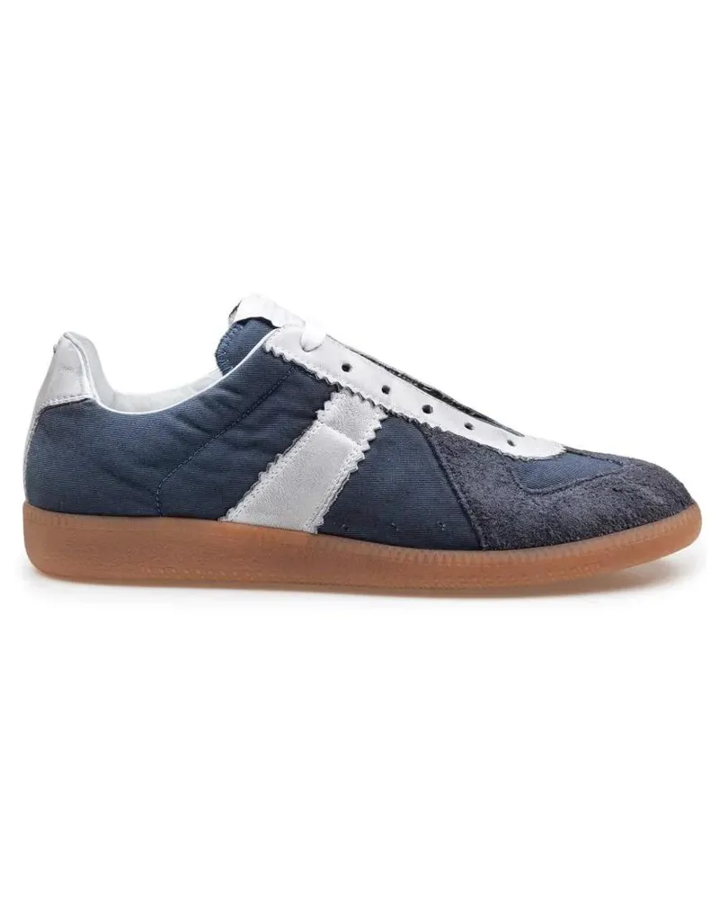 Maison Margiela Low-Top Sneaker Lace-Up Sneakers With Unique Stone Wash Treatment blau Blau