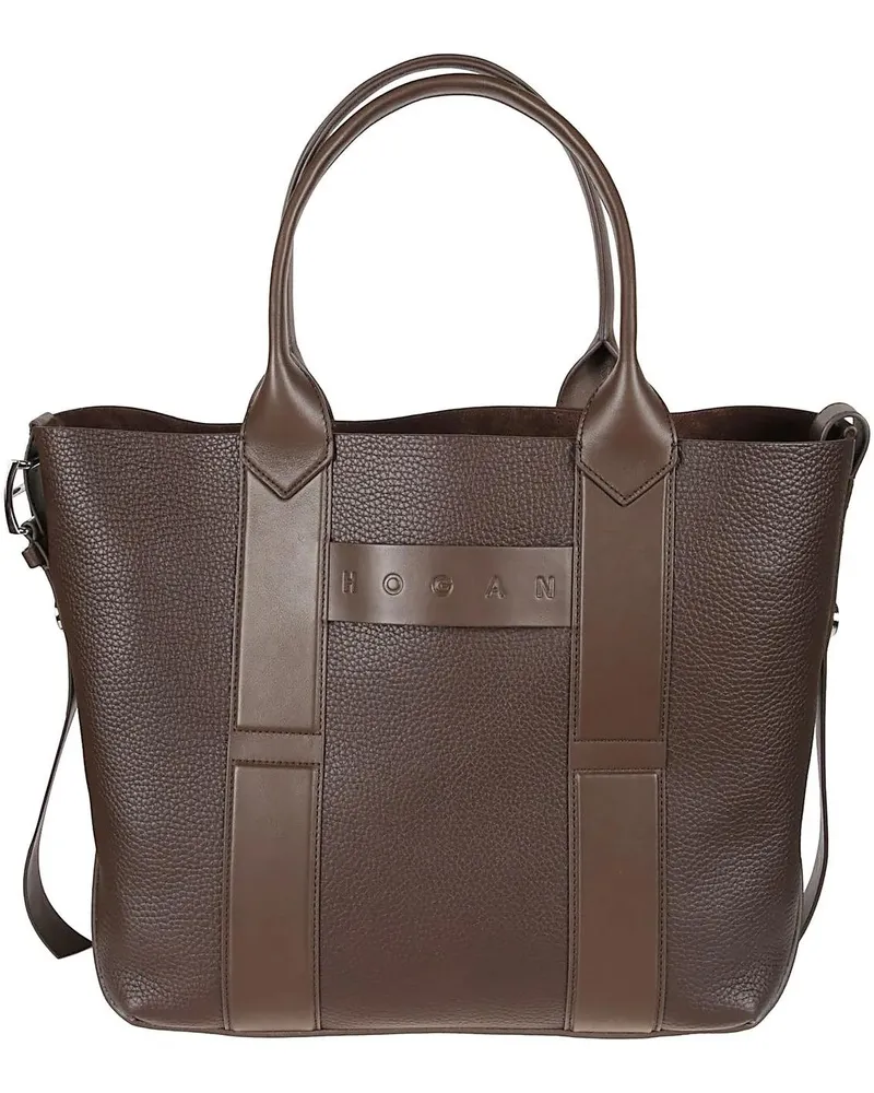 Hogan Crossbody Bags Medium Script Shopping Bag Brown braun Braun