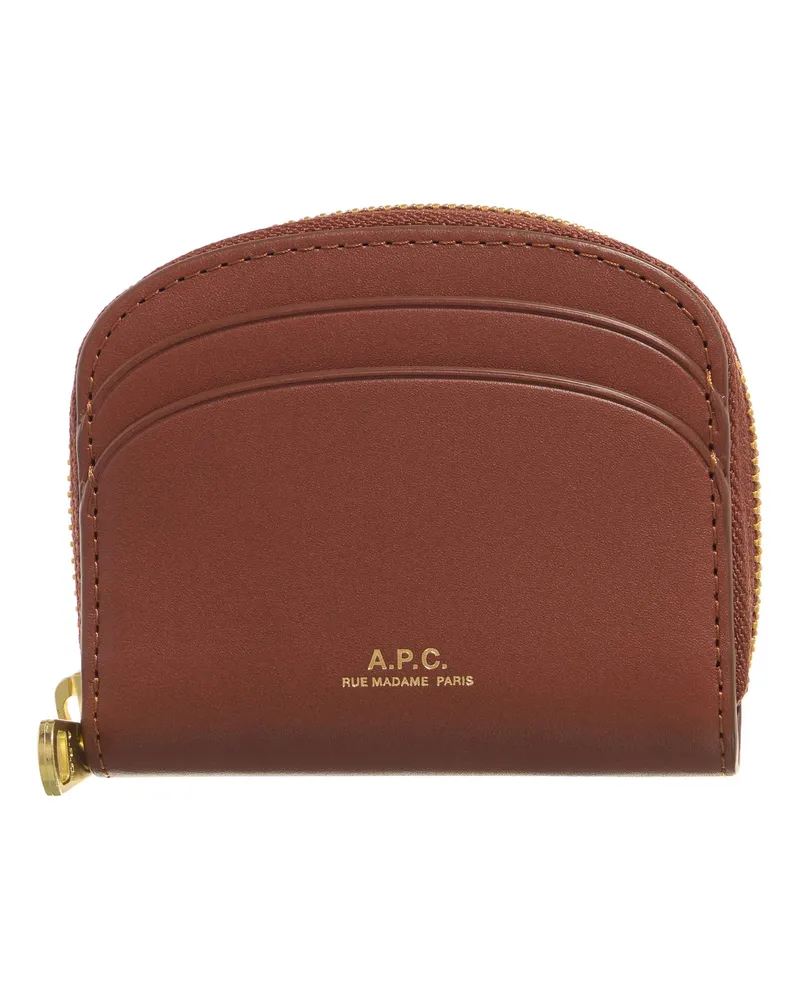 A.P.C. Portemonnaie Compact Demi-Lune Mini braun Braun