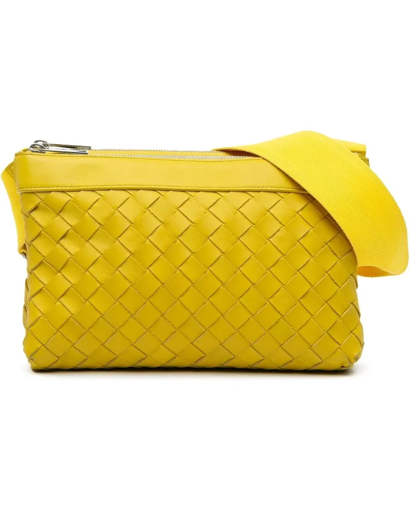Bottega Veneta Hobo Bags 2012-2024 Nappa Intrecciato Duo Crossbody gelb Gelb