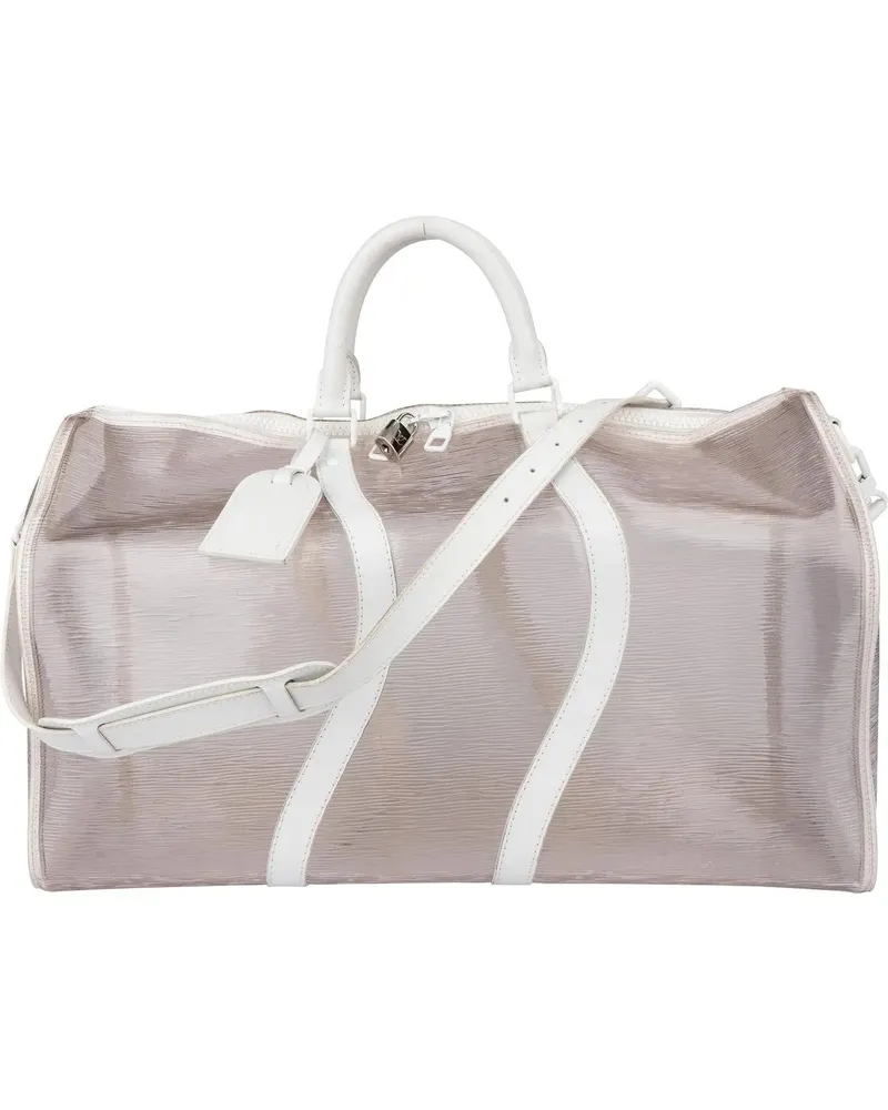Louis Vuitton Crossbody Bags  Transparent Wavy Epi Keepall 50 Band weiß Weiß