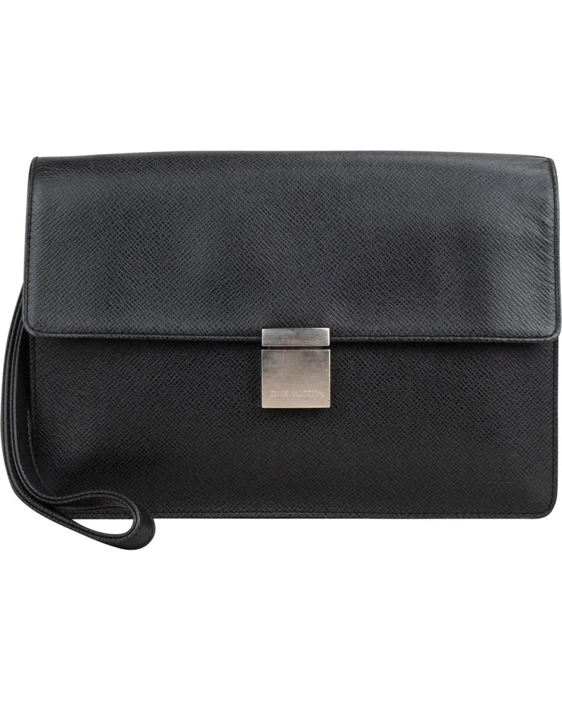 Louis Vuitton Crossbody Bags  Taiga Leather Seelenga Clutch schwarz Schwarz