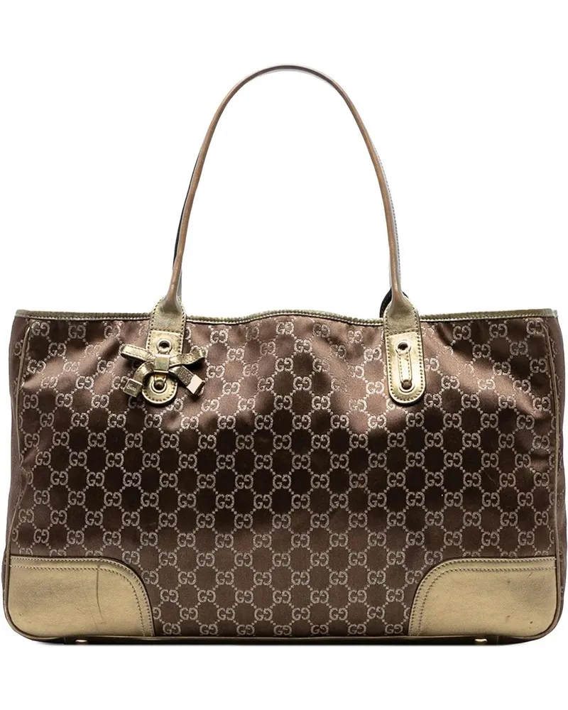 Gucci Shopper GG Satin Princy Tote goldfarben Gold
