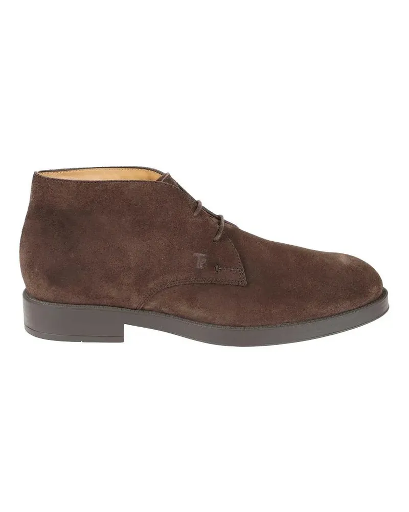 TOD'S Minimalist Dark Brown Suede Lace-Up Shoes braun Braun