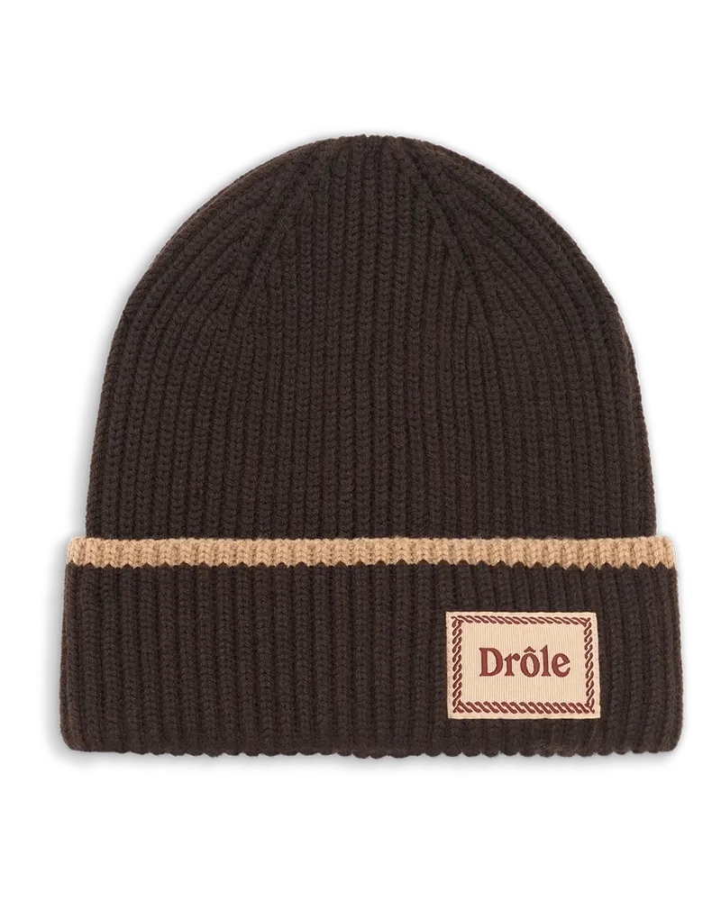 Drôle de Monsieur Caps & Mützen Beanie aus Merinowolle braun Braun