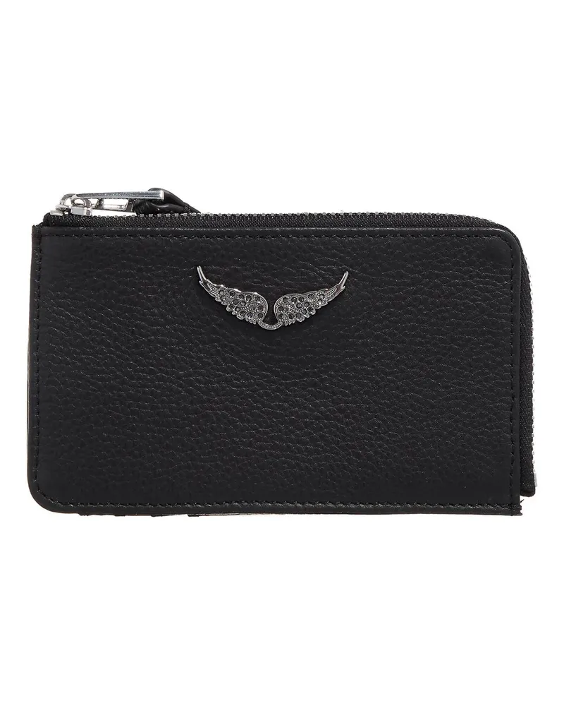 Zadig & Voltaire Portemonnaie Zv Card Grained Leather schwarz Schwarz