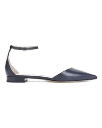 Giorgio Armani Loafers & Ballerinas Midnight Blue Calf Leather Ballerina Blau