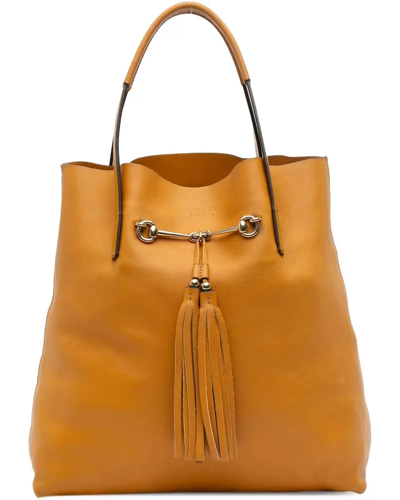 Gucci Shopper Small Leather Horsebit Park Avenue Tote gelb Gelb