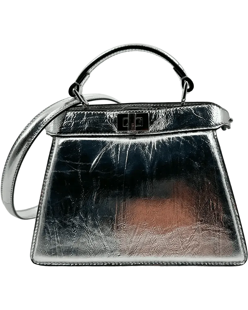 Fendi Hobo Bags  by Marc Jacobs Peekaboo ISeeU Petite silver silberfarben Silber