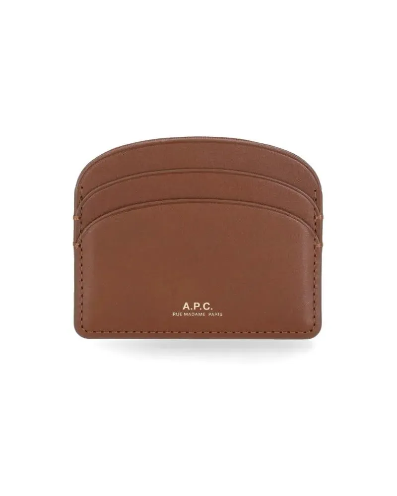 A.P.C. Portemonnaie Demi Lune Card Holder braun Braun