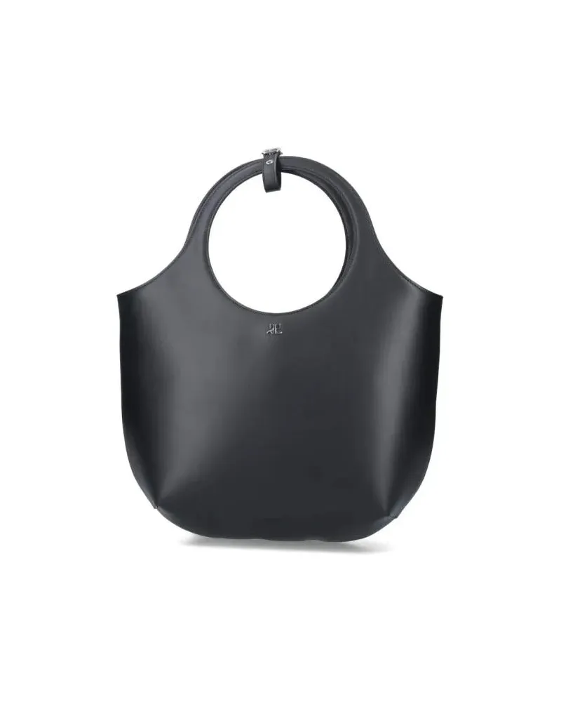 Courrèges Hobo Bags "Holy" Medium Handbag – Black schwarz Schwarz