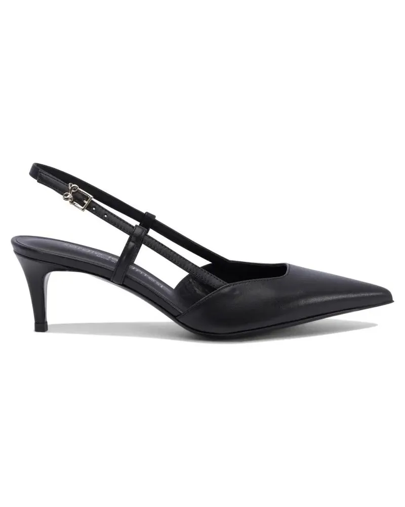 Sergio Levantesi Hohe Schuhe Pointed Toe Slingback Heeled Shoes In Leather schwarz Schwarz