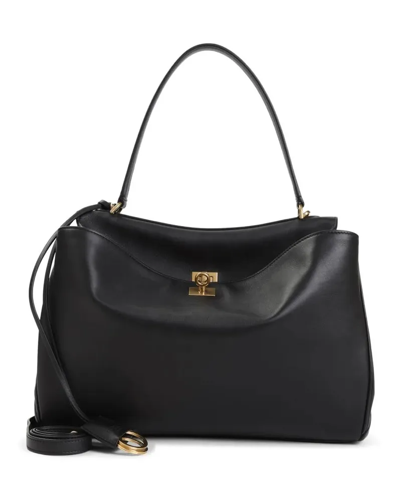 Balenciaga Hobo Bags Rodeo Handbag In Black Calf Leather schwarz Schwarz