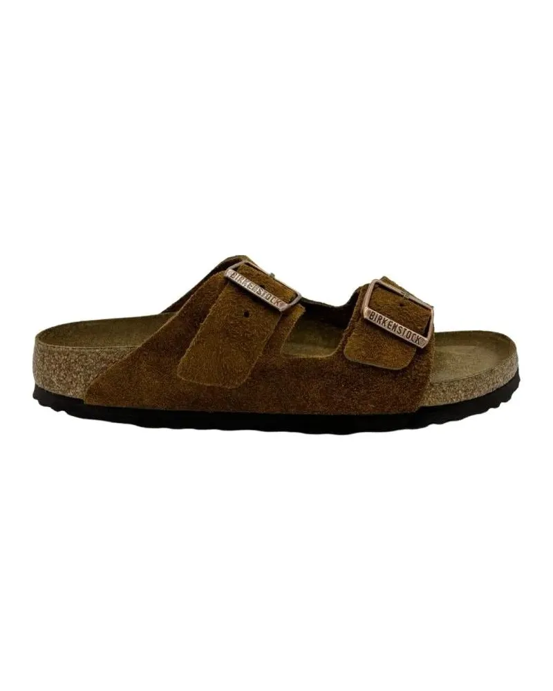 Birkenstock Sandalen Arizona Suede Slide – Caramel braun Braun