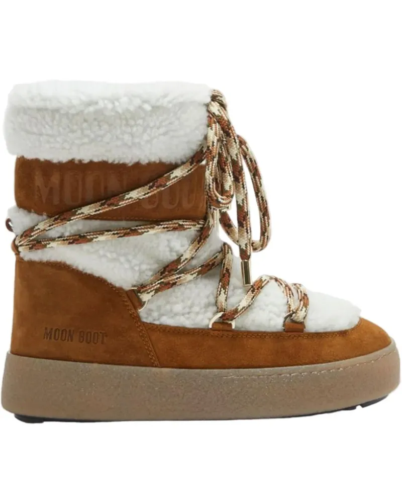 Moon Boot Stiefel MB LUNA BOOT SHEARLING WHISKY OFF WHITE braun Braun