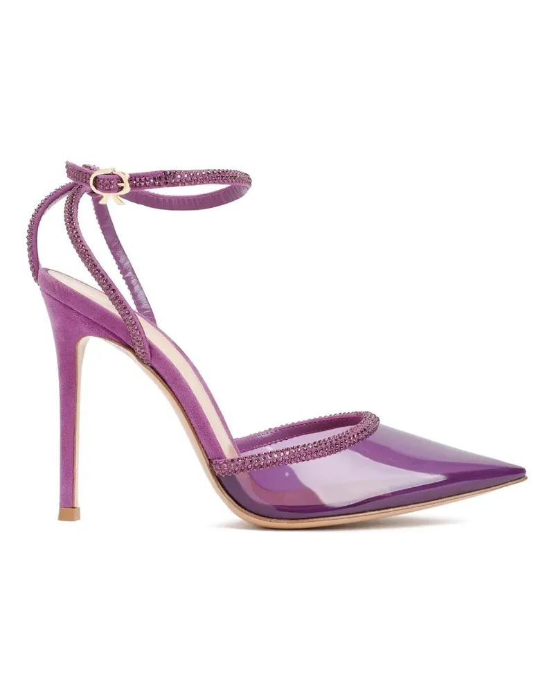 Gianvito Rossi Sandalen Freesia Suede And Plexiglass Sandals lila Lila